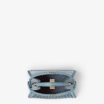 FENDI Peekaboo ISeeU Petite Mercury blue interlaced leather bag - Image 2